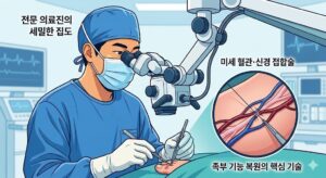 발가락 절단 재건, 보행 기능 살리는 미세접합술