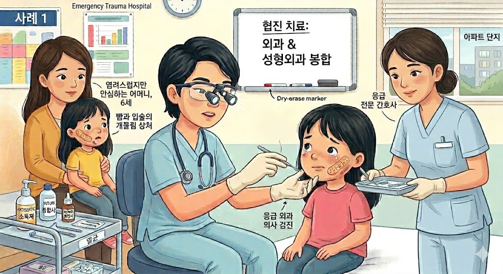 어린이 개물림 흉터, 감염과 봉합 동시 해결법