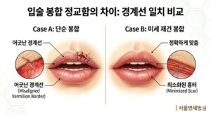 입술 찢어짐, 흉터 줄이는 3중 다중 봉합과 입술 경계선 복원법