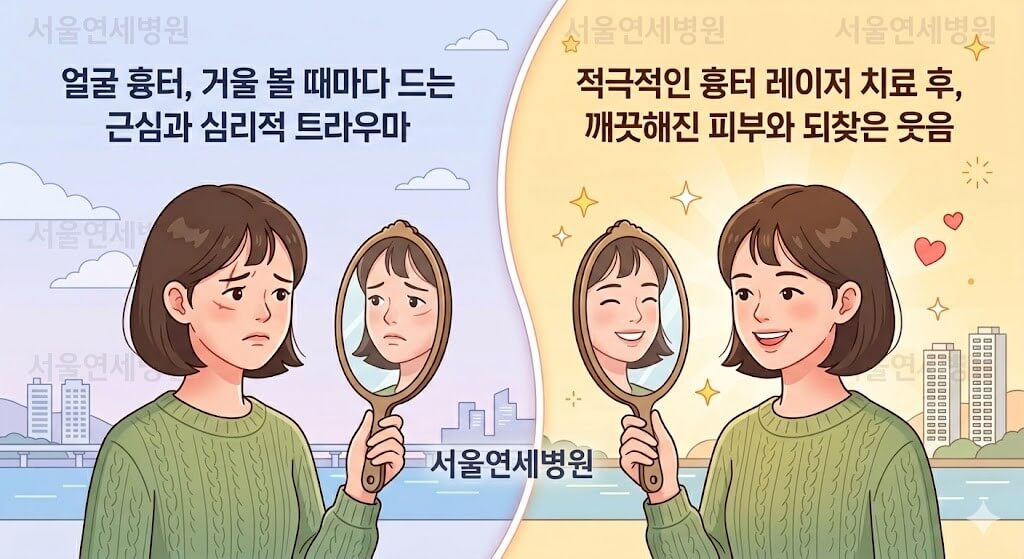 얼굴 흉터 레이저, 붉은 자국 지우는 골든타임