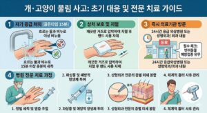 반려동물 물림 사고, 감염과 흉터 막는 신속한 봉합 치료법