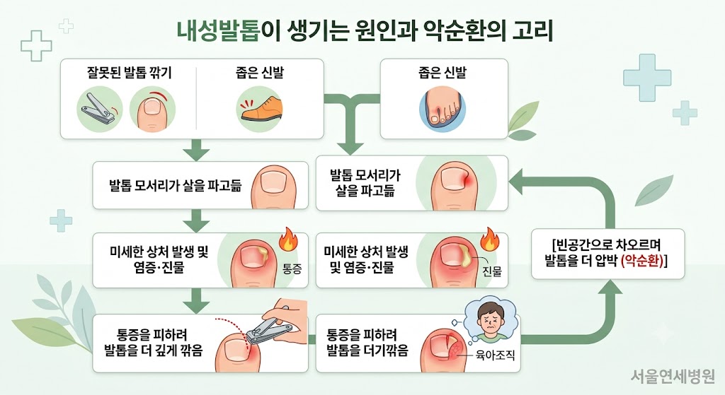 마포 내성발톱 치료, 생발톱 안 뽑고 고치는 법
